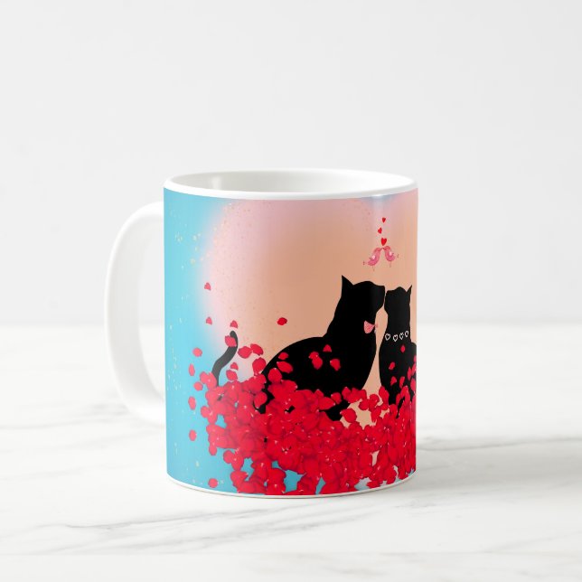 Purr Liebe - Kiss Gift Bag Kaffeetasse (Vorderseite Links)