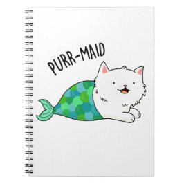 Purr maid Funny Kitty Cat Mermaid Pun Notizblock