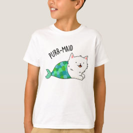 Purr maid Funny Kitty Cat Mermaid Pun T-Shirt