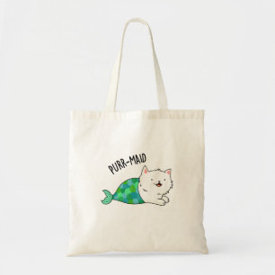 Purr maid Funny Kitty Cat Mermaid Pun Tragetasche
