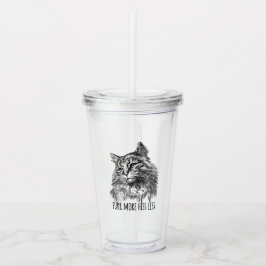 Purr More Hiss Less Pretty Kitty Acryltrinkbecher