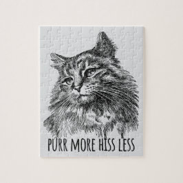 Purr More Hiss Less Pretty Kitty Puzzle