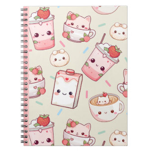 Purr-perfekt gebraut: Kawaii Cat Coffee Notebook Notizblock