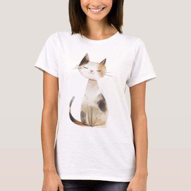 Purr-perfekt glücklich T-Shirt (Vorderseite)