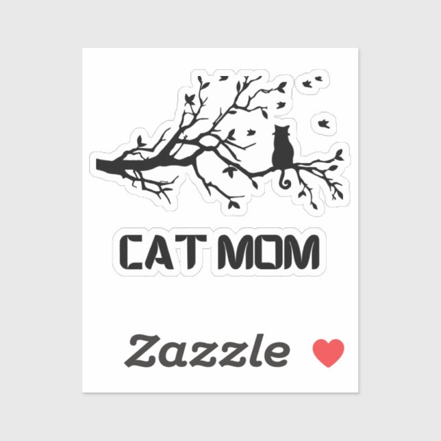 "Purr-sehr fruchtbare Cat-Mama Aufkleber (Blatt)