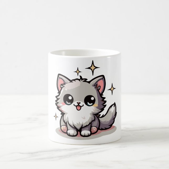 Purr-süß-katzenartige Designs Kaffeetasse (Mittel)