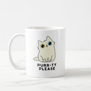 Purr-ty bitte lustige Kitty Cat Pun Kaffeetasse