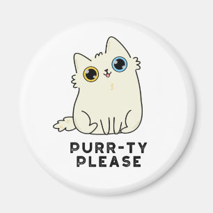 Purr-ty bitte lustige Kitty Cat Pun Magnet