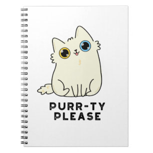 Purr-ty bitte lustige Kitty Cat Pun Notizblock