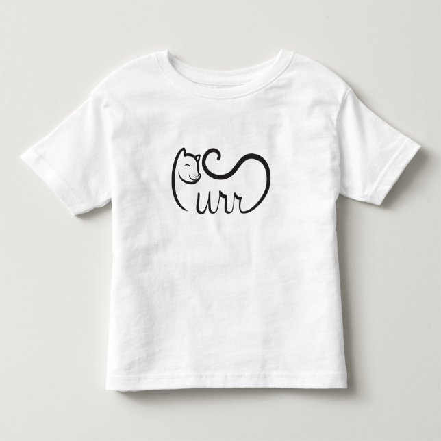 Purr Typography BLACK Kleinkind T-shirt (Vorderseite)
