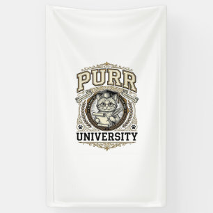 Purr Universität Katze Falsche Universität Akademi Banner