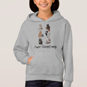 Purr-Weihnachts-Katzen Süße lustige Feiertags-Ka Hoodie