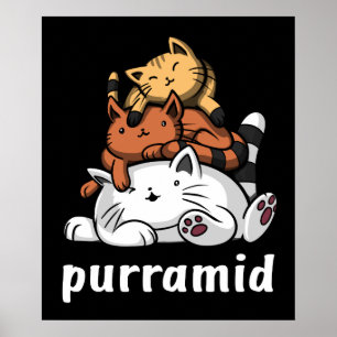Purramid Kat Pyramiden Niedlich Kitten Poster
