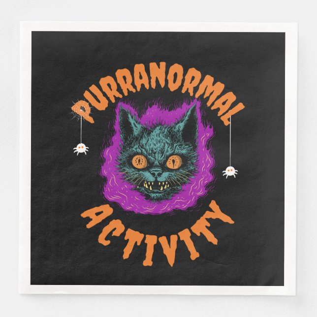🕷️ Purranormal Napkins 🐾 Serviette (Vorderseite)