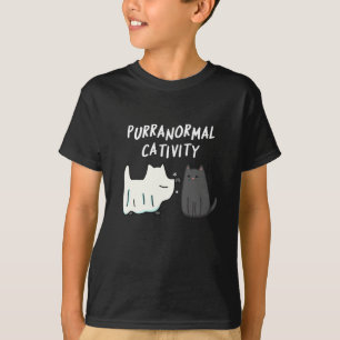 Purranormale Kreativität Halloween Cat Pun Dark BG T-Shirt