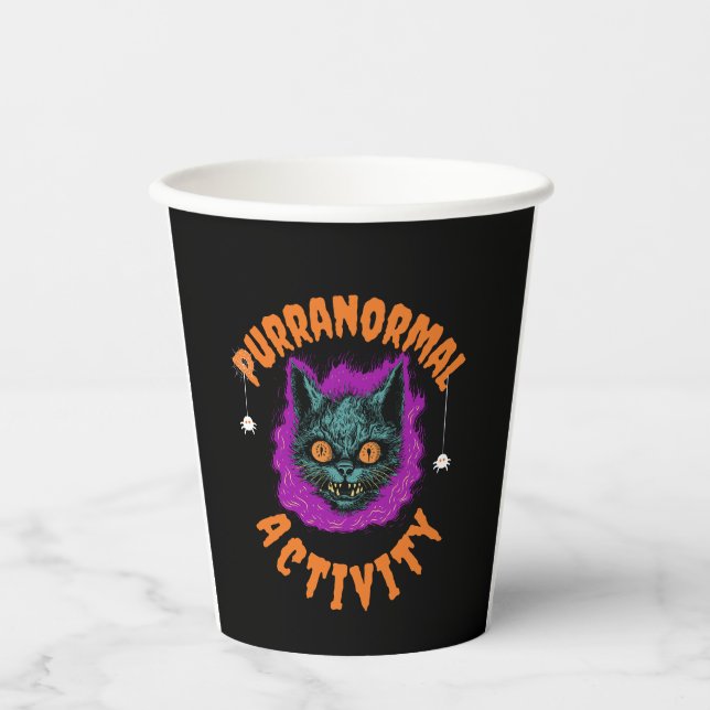 👻 Purranormale Sips! 🐱 Pappbecher (Vorderseite)
