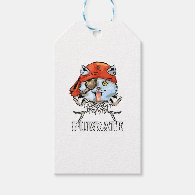 Purrate - Niedliche Pirate Cat Funny Geschenkanhänger (Vorderseite)