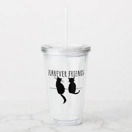 Purrever Friends Cute Cat Best Friends Acryltrinkbecher