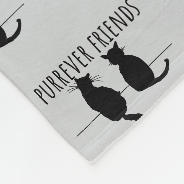 Purrever Friends Cute Cat Best Friends Fleecedecke (Ecke)