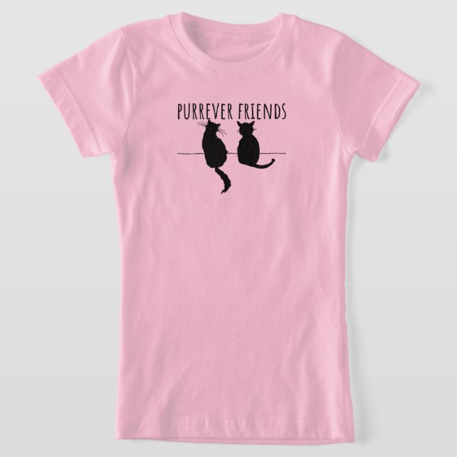 Purrever Friends Cute Cat Besties T-Shirt (Ablage )
