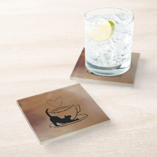 Purrfect Coasters Set: Coffee & Cats Glasuntersetzer