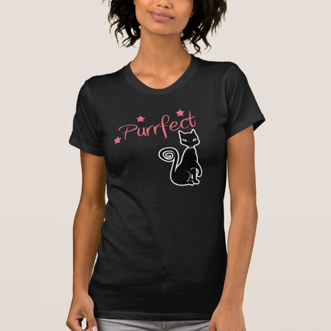 PURRFECT-grafisches T-Shirt (Vorderseite)