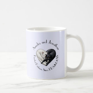 "Purrfect Partners" Jahrestags-Tasse Kaffeetasse