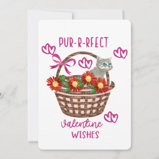 Purrfect Valentine Wishes  Feiertagskarte