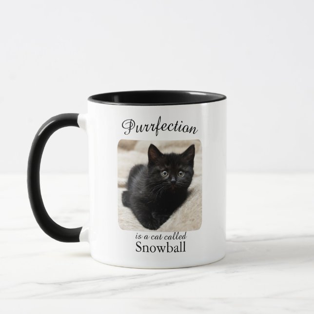 Purrfection  Is a Cat Personalised Mug Tasse (Links)