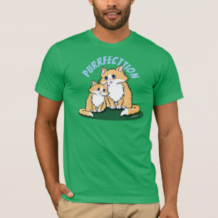 Purrfection Kitty Liebe Herren Dunkler Sweatshirt T-Shirt