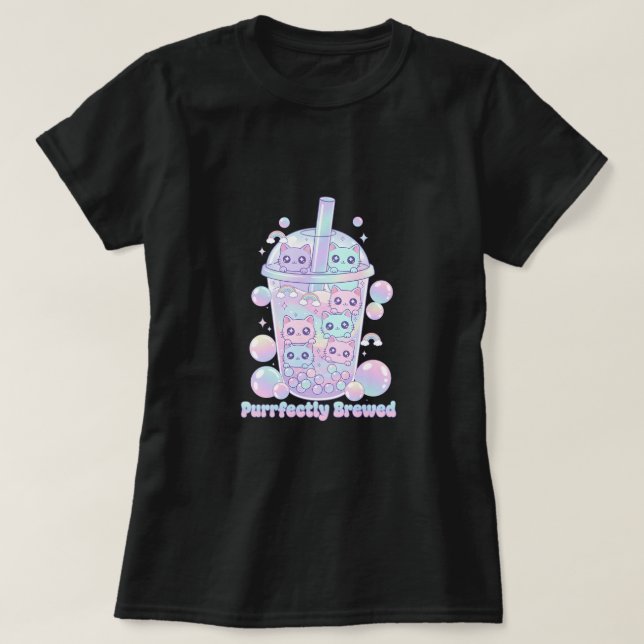 Purrfectly Brewed T-Shirt (Design vorne)