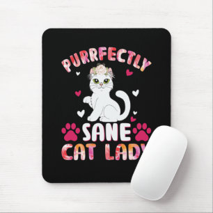 Purrfectly Sane Cat Lady Mousepad