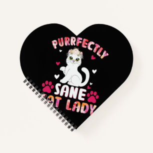 Purrfectly Sane Cat Lady Notizbuch