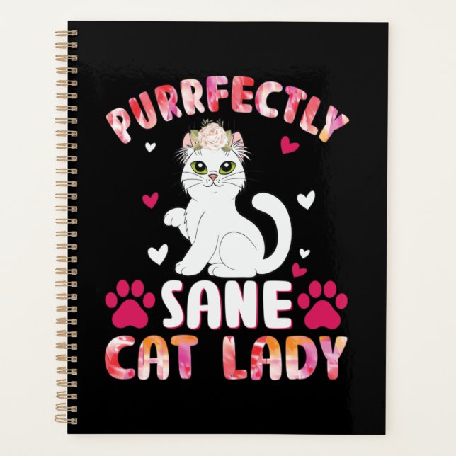 Purrfectly Sane Cat Lady Planer (Vorderseite)
