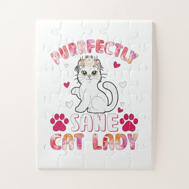 Purrfectly Sane Cat Lady Puzzle (Vertikal)