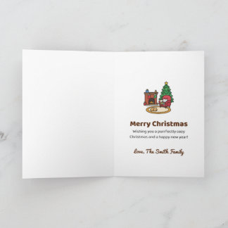 Purrfekt gemütliche personalisierte Weihnachtskatz Karte