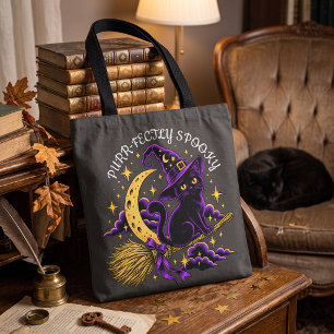 Purrfekt gruselige schwarze Katze Hexe Halloween