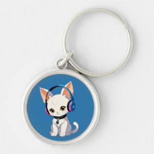 Purrfekte Kawaii-Katze Schlüsselanhänger