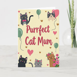 Purrfekte Mutter Feline Kunstkarte Karte