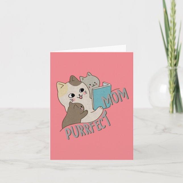 Purrfekte Mutter Karte (Vorderseite)