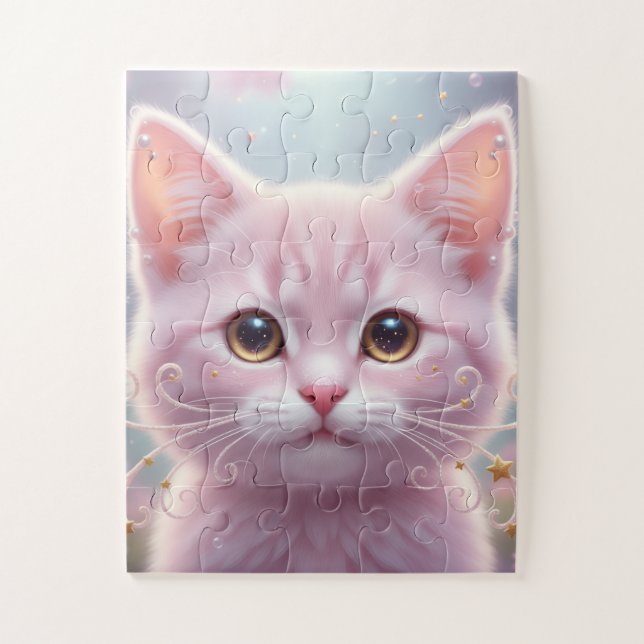 Purrfektes Kätzchen -Süß Verspielt Puzzle (Vertikal)