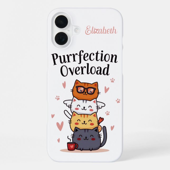 Purrfektes Team iPhone Hülle (Rückseite)
