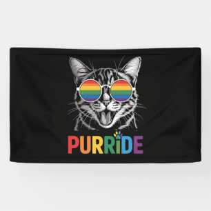 Purride Cat Gay Lesbian Rainbow LGBTQ Alleinstolz Banner