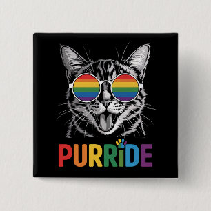 Purride Cat Gay Lesbian Rainbow LGBTQ Alleinstolz Button