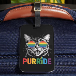 Purride Cat Gay Lesbian Rainbow LGBTQ Alleinstolz Gepäckanhänger