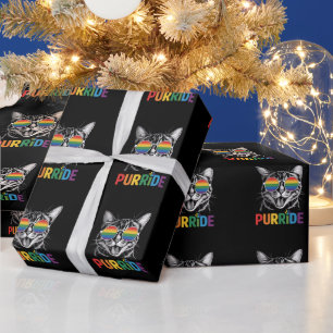 Purride Cat Gay Lesbian Rainbow LGBTQ Alleinstolz Geschenkpapier