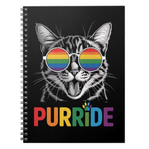 Purride Cat Gay Lesbian Rainbow LGBTQ Alleinstolz Notizblock