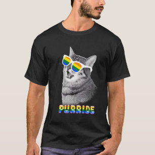 Purride Cat Gay Support Lgbtq Pride Rainbow Transl T-Shirt
