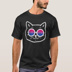 Purride Cat Kitten LGBTQ Bisexuelle Flagge Gay Pri T-Shirt