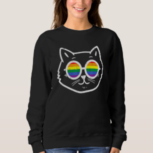 Purride Cat Kitten Lgbtq Rainbow Flag Gay Pride Al Sweatshirt